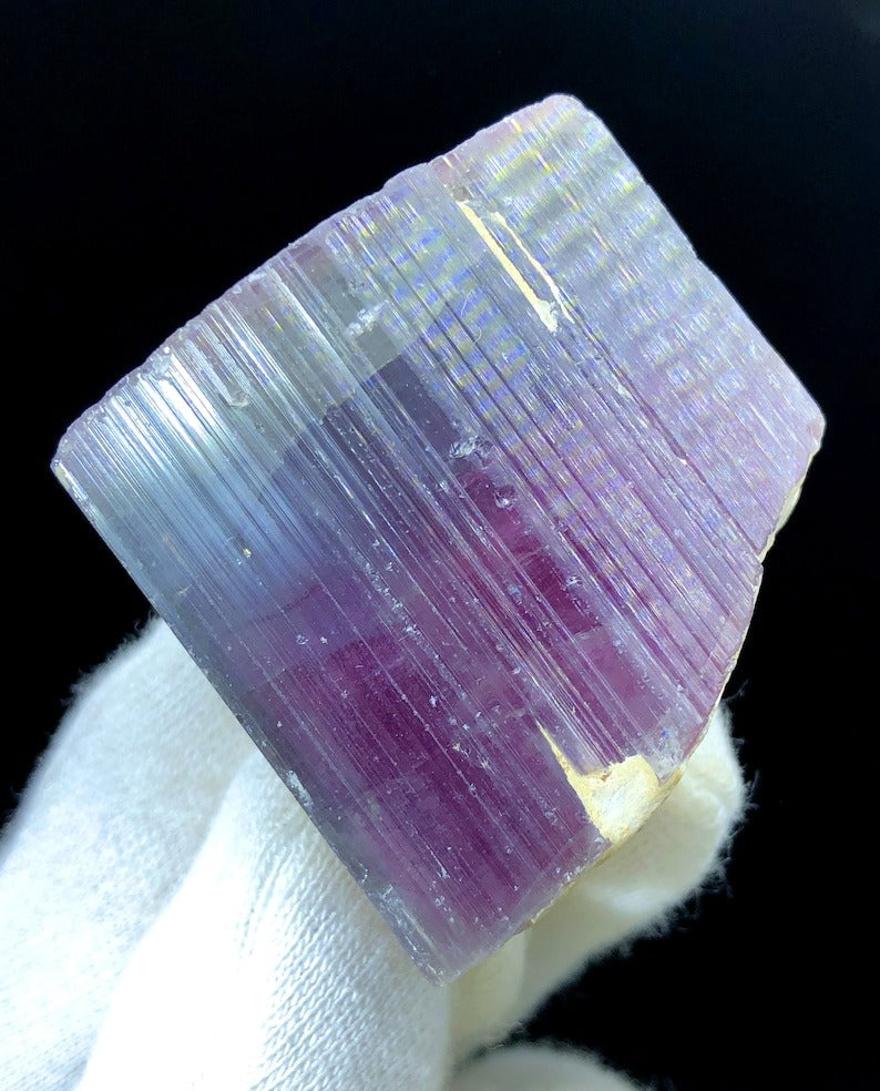 Natural Bicolor Tourmaline Crystal, Raw Mineral, Tourmaline Gemstone, Tourmaline Crystal from Paproke Afghanistan - 58 gram
