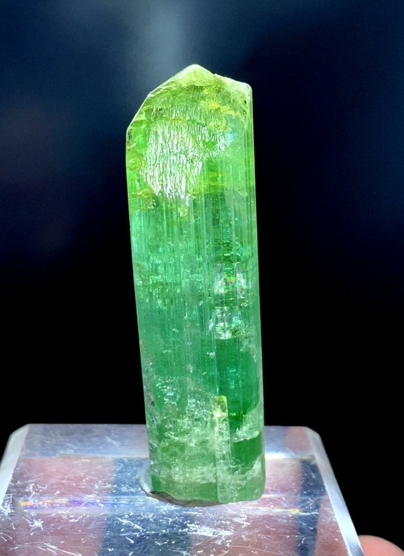 Green Tourmaline Crystal, Natural Tourmaine Crystal, Terminated Tourmaline, Raw Tourmaline, Tourmaline Gemstone, Crystal Specimen, 177.50cts