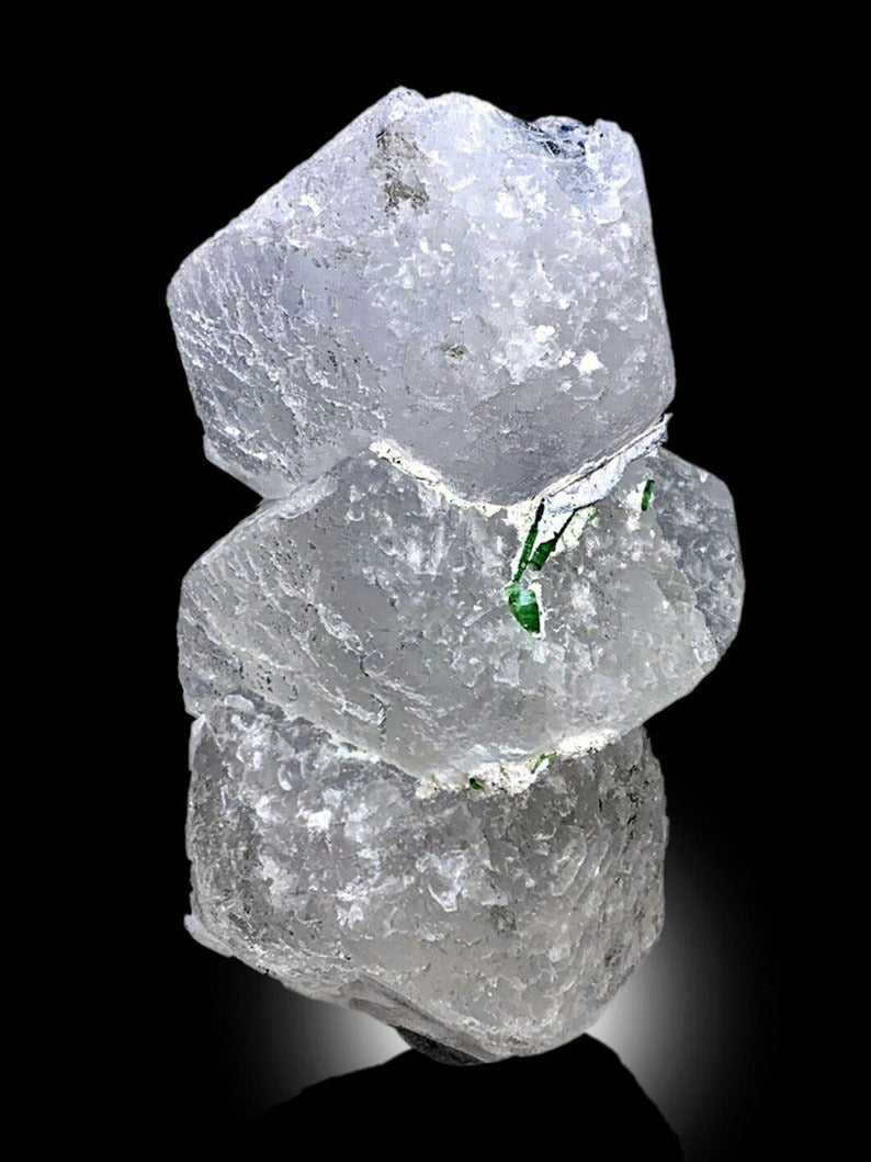 Natural Rare Pollucite with Green Tourmaline and Kunzite, Pollucite Crystal, Combo Minera, Pollucite Specimen - 980 gram