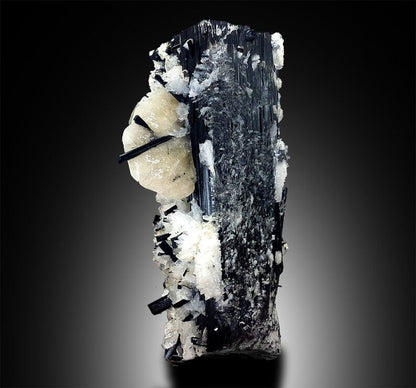 Apatite Crystal with Topaz Schorl and Albite Mineral Specimen from Skardu Pakistan - 294 g , 104*44 mm