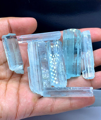 Terminated Facet Grade Sky Blue Color Aquamarine Crystals Parcel, Aquamarine Lot, Wholesale Crystals, Aquamarine Gemstone - 430 g