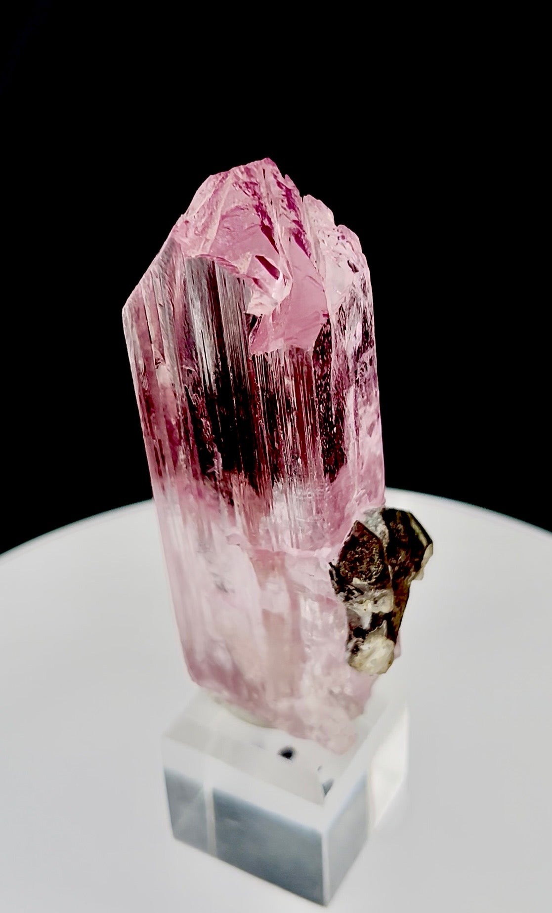 Pink Kunzite with Smoky Quartz from Afghanistan, 88 gram