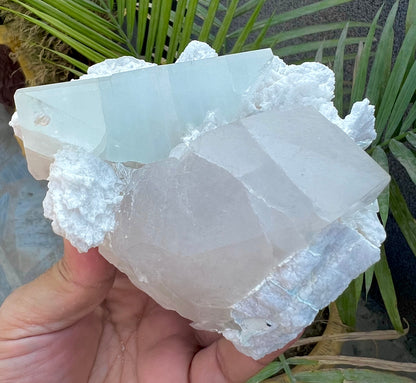 Blue Topaz with Quartz and Albite from Paprok, 922 Gram