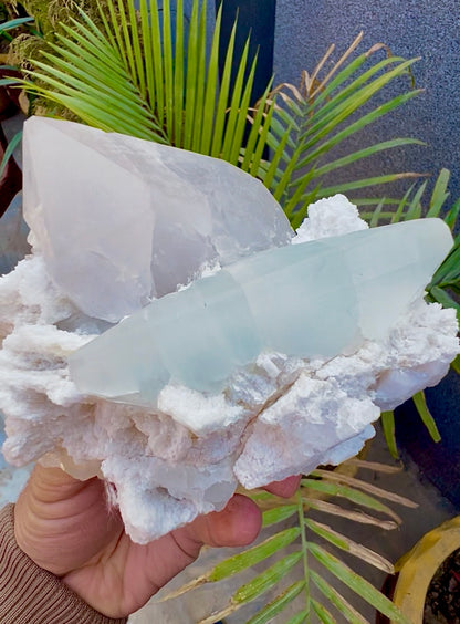 Blue Topaz with Quartz and Albite from Paprok, 922 Gram