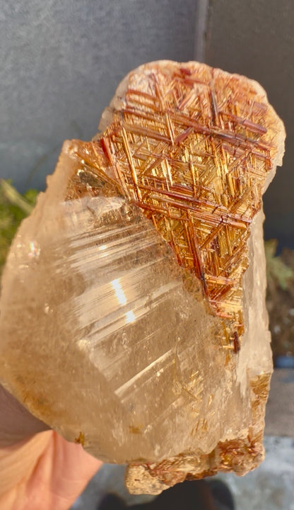 Sagenite Rutile on Quartz Crystal Specimen, Pakistan, 199 gram