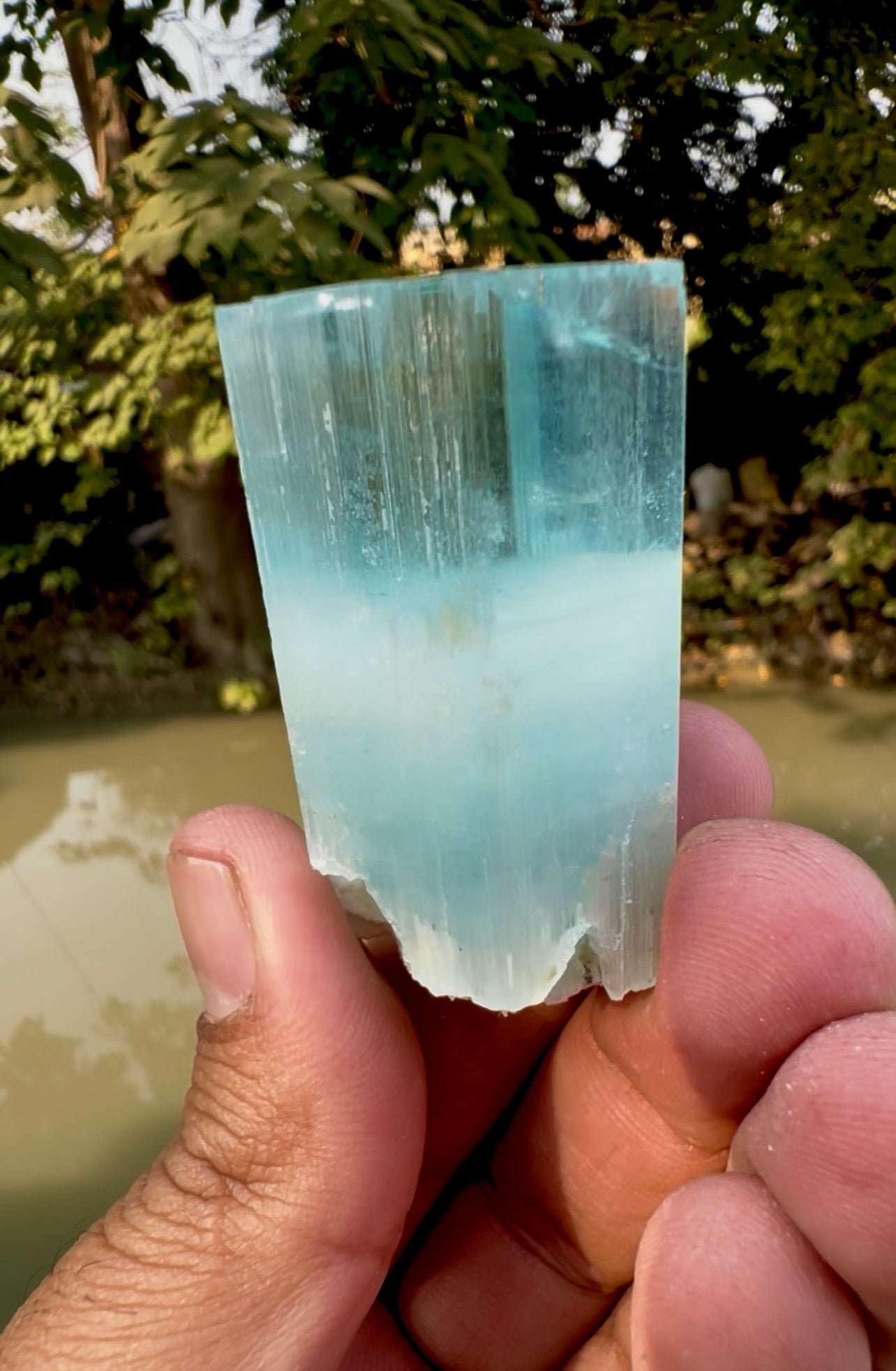 Aquamarine Crystal, Aquamarine Specimen from Pakistan, 68 gram