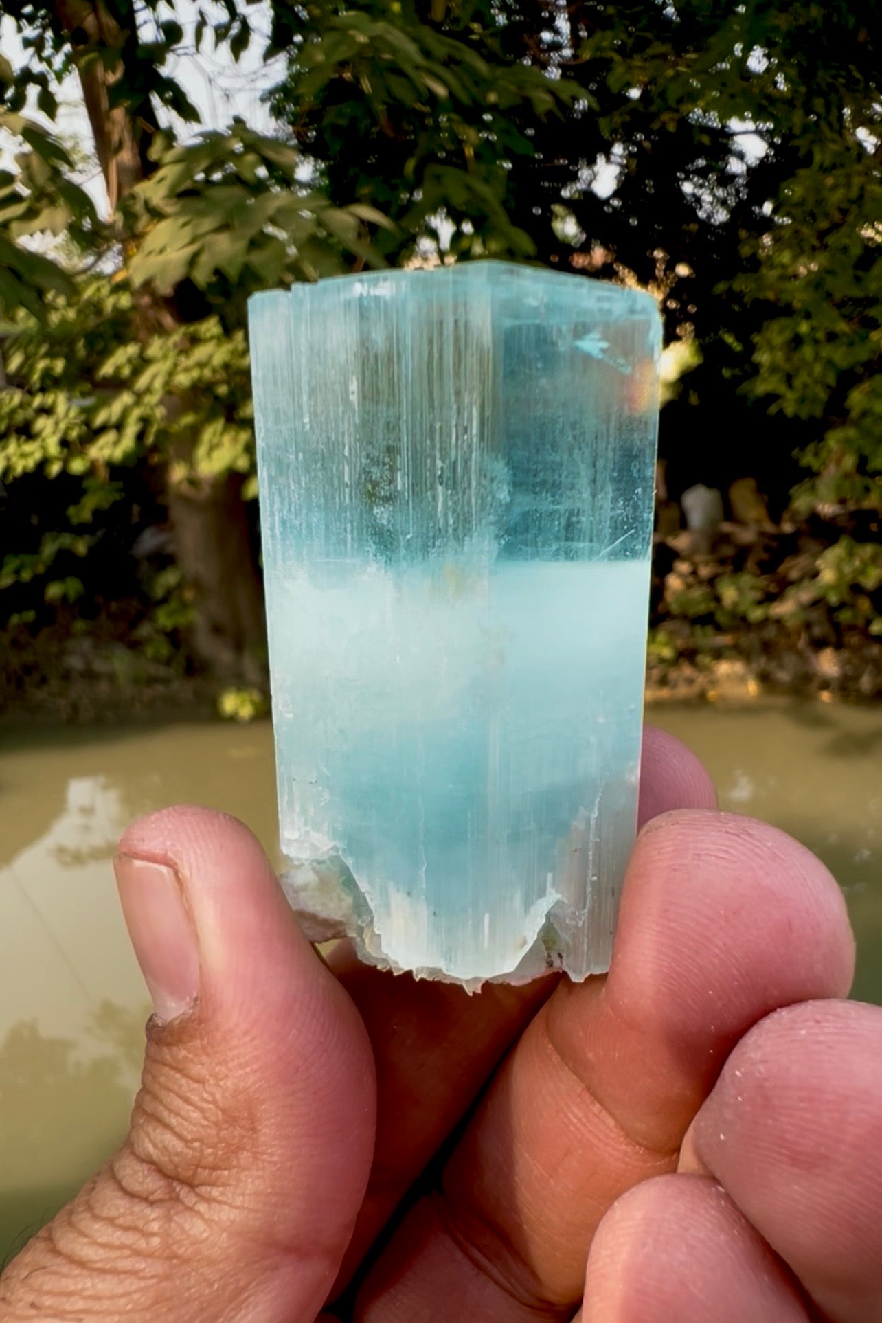 Aquamarine Crystal, Aquamarine Specimen from Pakistan, 68 gram