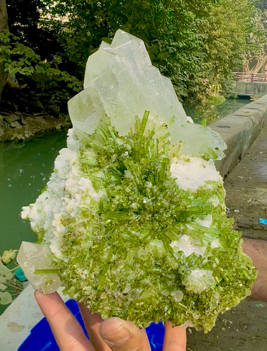 Tourmaline Crystals Cluster with Quartz on matrix from Chapu Mine Pakistan, 7014 gram