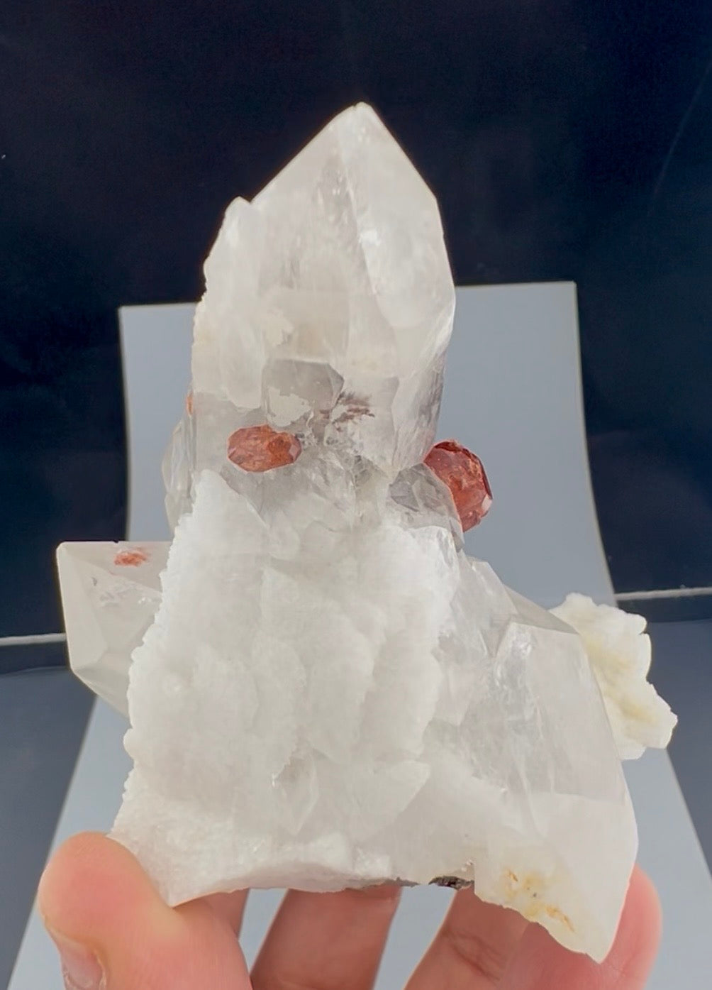 Spessartite Garnet Crystals with Quartz and Albite from Pakistan, 245 gram