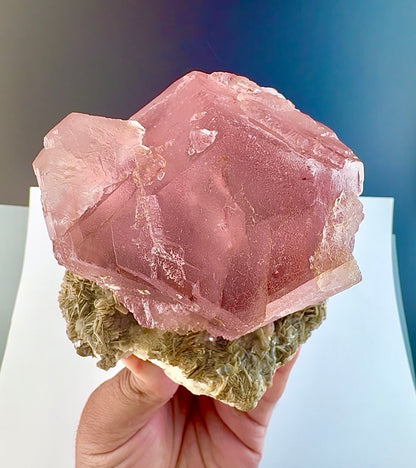 Pink Fluorite on Mica from Pakistan, 1127 gram