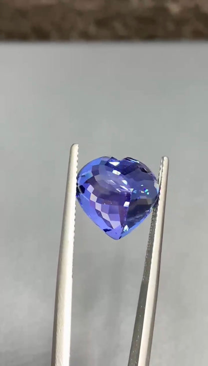 Tanzanite Gemstone, Flawless Loupe Clean, Tanzanite Loose Stone, Tanzanite Jewelry, Perfect Heart Shape Tanzanite Stone, 11.88 cts