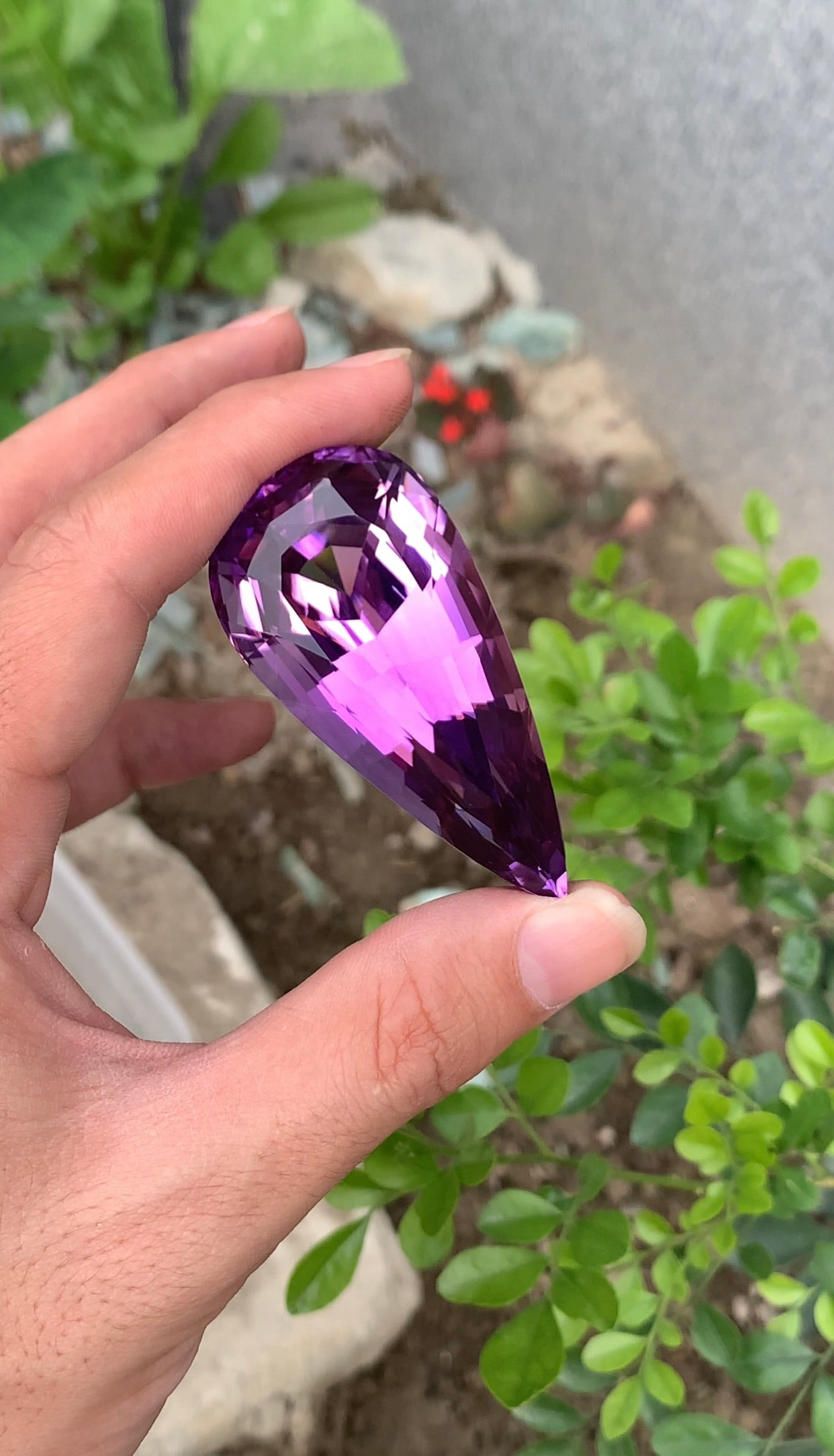 Natural Deep Pink Kunzite Gemstone – 300 Ct Afghan Pear Cut Kunzite – Massive Collector Gem , Museum Size Stone