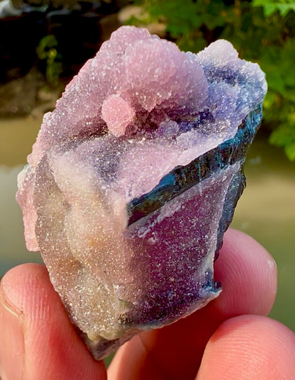 Crystallized Rose Quartz on Schorl Tourmaline from Afghanistan, 56 gram