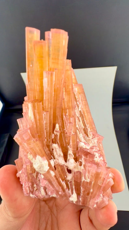 Orange Tourmaline Crystals Cluster , 224 gran