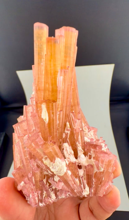 Orange Tourmaline Crystals Cluster , 224 gran