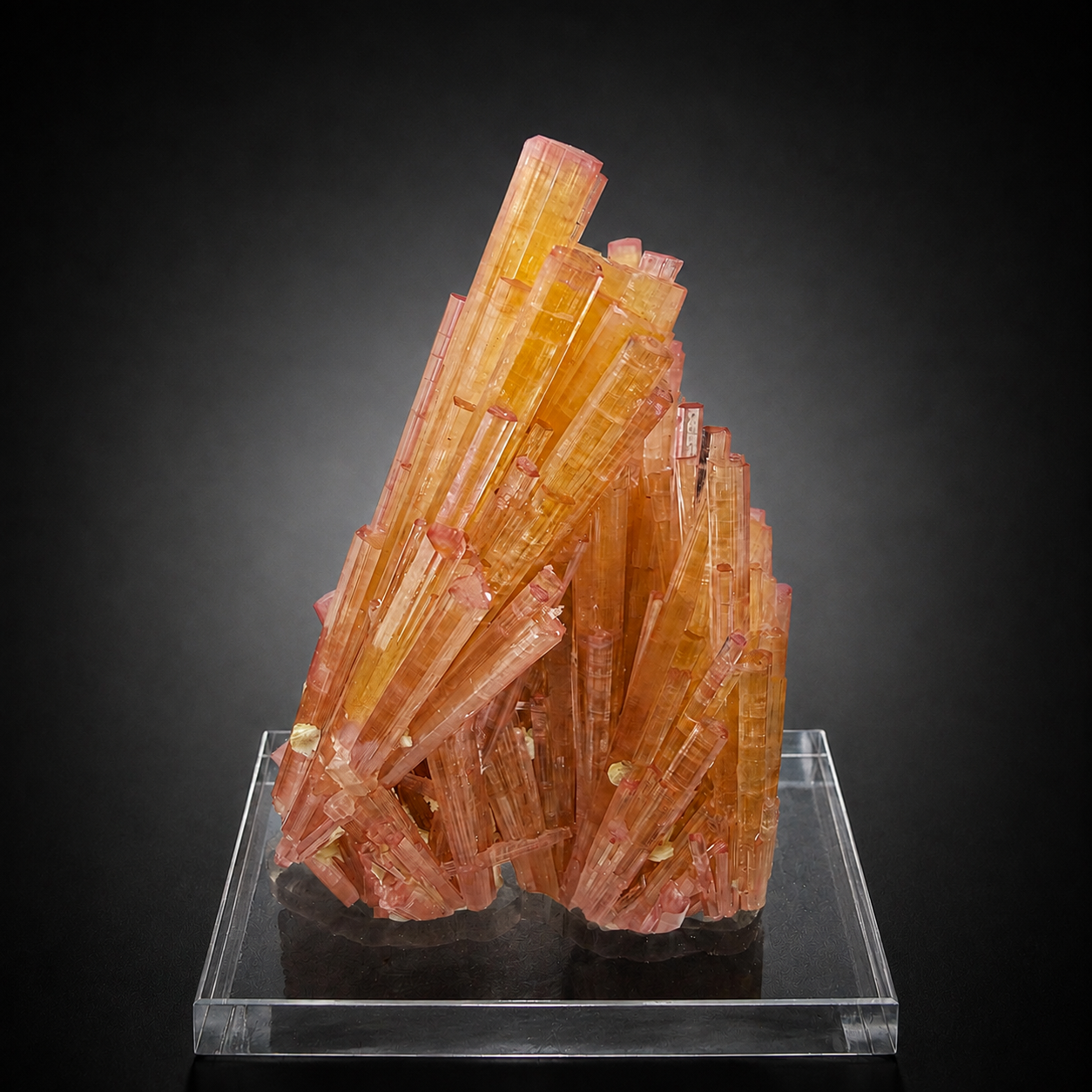 Orange Tourmaline Crystals Cluster , 224 gran
