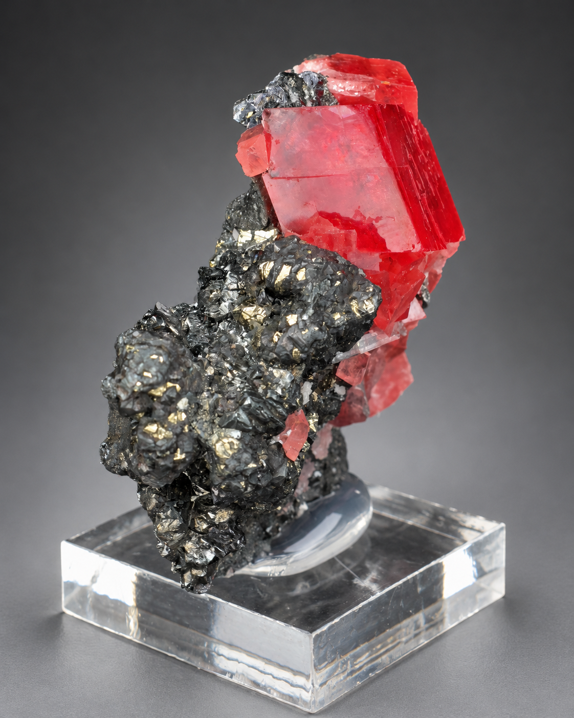 Rhodochrosite with Tetrahedrite – Sweet Home Mine, Colorado, USA – Raspberry Pocket