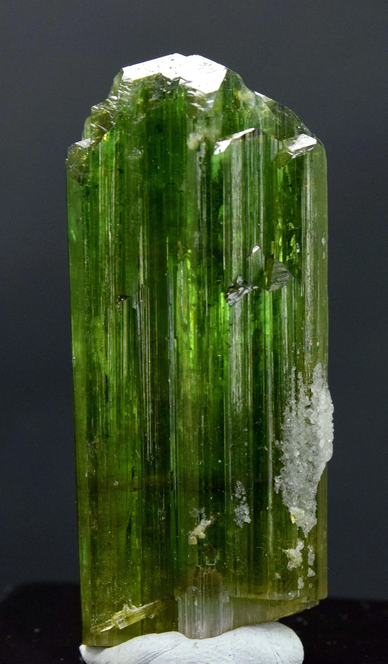 Terminated Green Tourmaline Crystal, Gem Grade Tourmaline, Tourmaline Rough, Tourmaline Crystal From Paproke Afghanistan - 209.20 cts