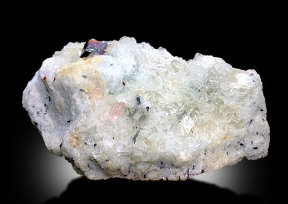 Natural Red Color Tantalite with Morganite, Quartz and Albite, Mineral Specimen, Tantalite Specimen from Afghanistan - 616 gram