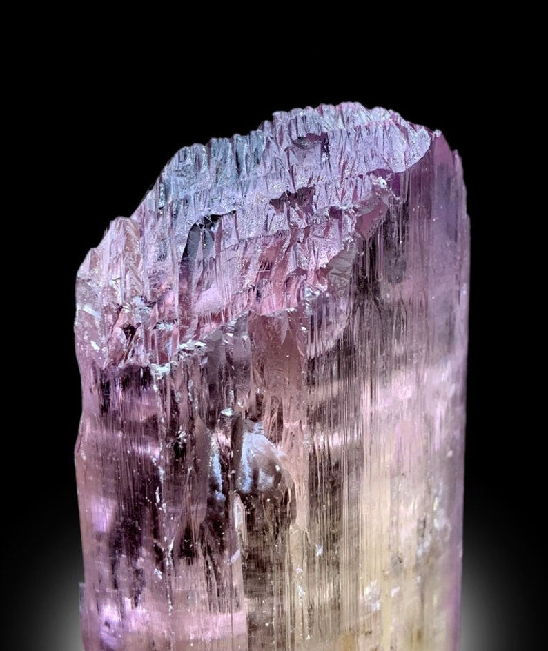 Pink Kunzite Crystal, Natural Kunzite Crystal, Kunzite with Complex Terminations, Bicolor Kunzite, Chakra stone, Healing Crystals, 679 g