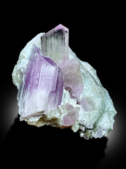 Pink Kunzite Specimen, Pink Kunzite crystals on matrix, Natural Kunzite, Terminated Kunzite crystals, Raw Kunzite, Chakra stone, 335 g