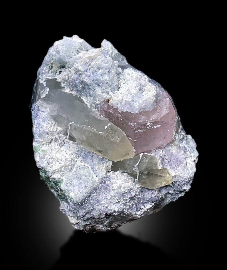 Pink Morganite With Microlite, Quartz and Cleavelandite Albite Mineral Specimen From Afghanistan - 643 gram