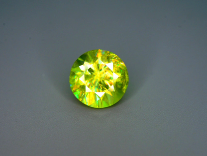 Round Cut Yellow Sphene Gemstone, Great Dispersion Sphene Gemstone, Loose Gemstone - 5.45 CT
