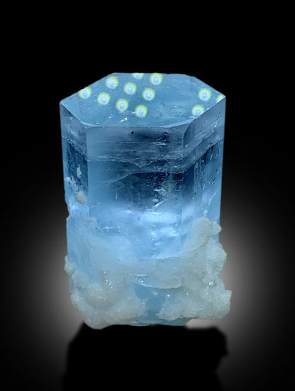 Natural Terminated Sky Blue Aquamarine With Albite From Shigar Valley SKardu Pakistan - 54 gram