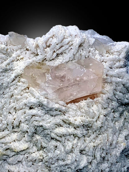 Natural Pink Colour Morganite with Topaz and Albite Mineral Specimen from Afghanistan - 4465 gram