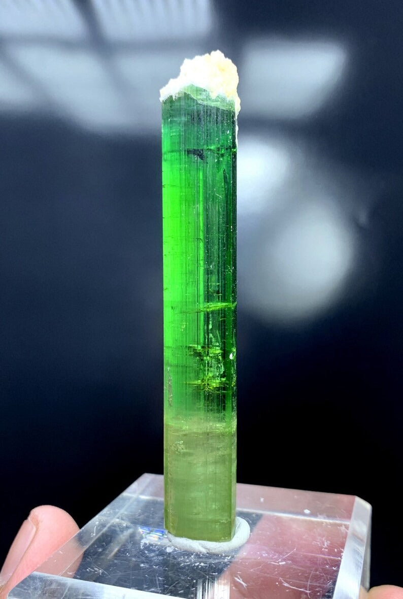 Natural Green Color Tourmaline Crystal, Raw Tourmaline, Terminated Crystal, Tourmaline Gemstone, Tourmaline from Paproke Afghanistan - 20 g