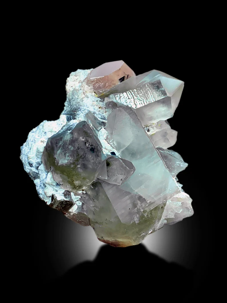 Pink Morganite With Tourmaline, Quartz and Albite Mineral Specimen From Afghanistan - 340 gram