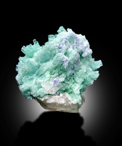 Green Tourmaline Crystals Cluster With Morganite and Cleavelandite Albite Mineral Specimen From Afghanistan - 148 gram