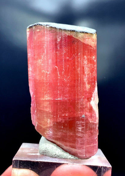 Rubelite Tourmaline Crystal, Natural Tourmaline Specimen From Afghanistan - 58 g, 48*29*24 mm