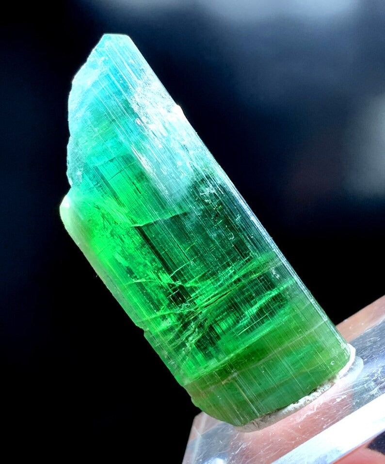 Blue Green Tourmaline Crystal, Natural Tourmaline, Tourmaline Specimen, Tourmaline Rough, Tourmaline Crystal From Afghanistan 140.60 cts