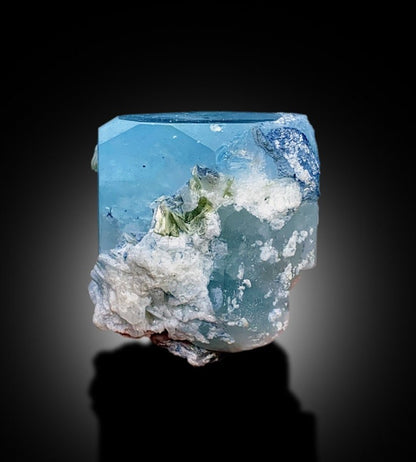 Aquamarine Specimen, Terminated Aquamarine Crystals with Cleavlandite Albite, Natural Aquamarine, Mineral Specimen, Raw Gemstone, 258 gram