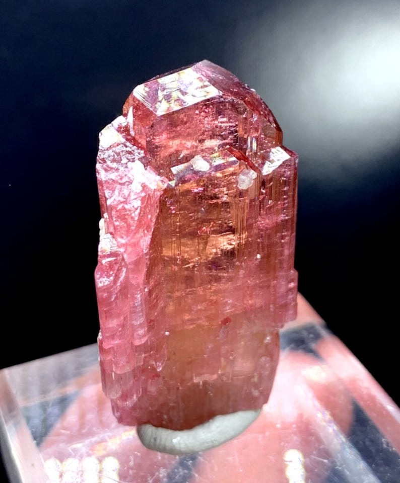 Tourmaline Crystal, Redish Orange Tourmaline, Natural Tourmaline, Lustrous Tourmaline, Gem Grade Tourmaline, Paprok Tourmaline, 136.10 cts
