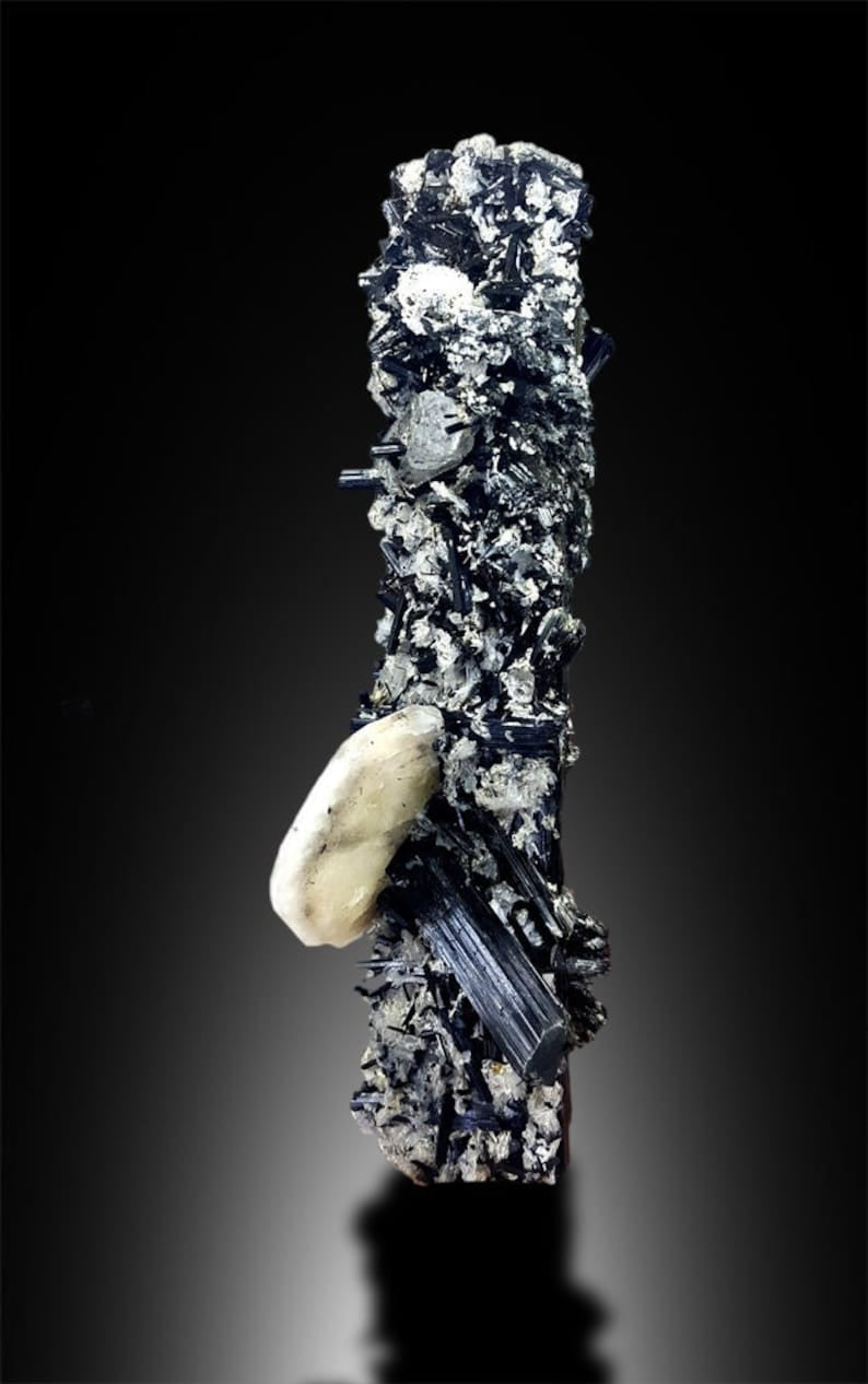 Apatite Crystal with Topaz Schorl and Albite Mineral Specimen from Skardu Pakistan - 325 Gram