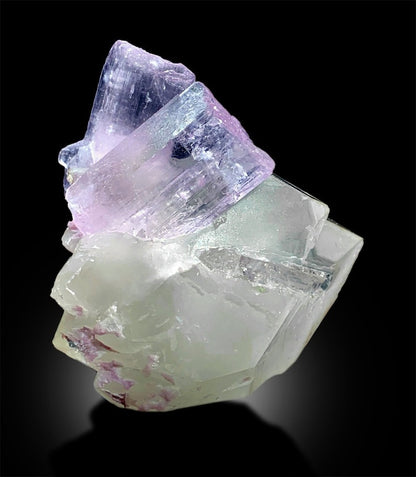 Pink Kunzite Specimen, Kunzite Crystal on Quartz, Natural Kunzite, Kunzite for sale, Healing Crystal, Chakra Crystal, Mineral Specimen, 151g