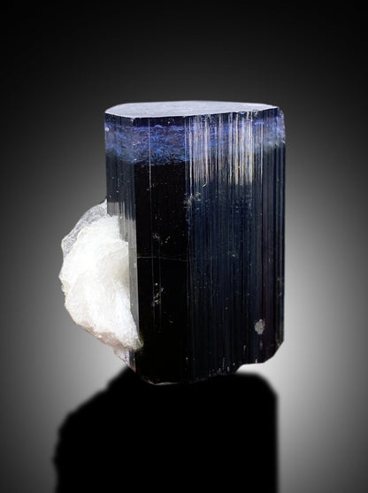 Natural Blue Cap Tourmaline Crystal with Cleavelandite Albite, Tourmaline Specimen, Tourmaline Crystal from Paproke Afghanistan - 38 gram