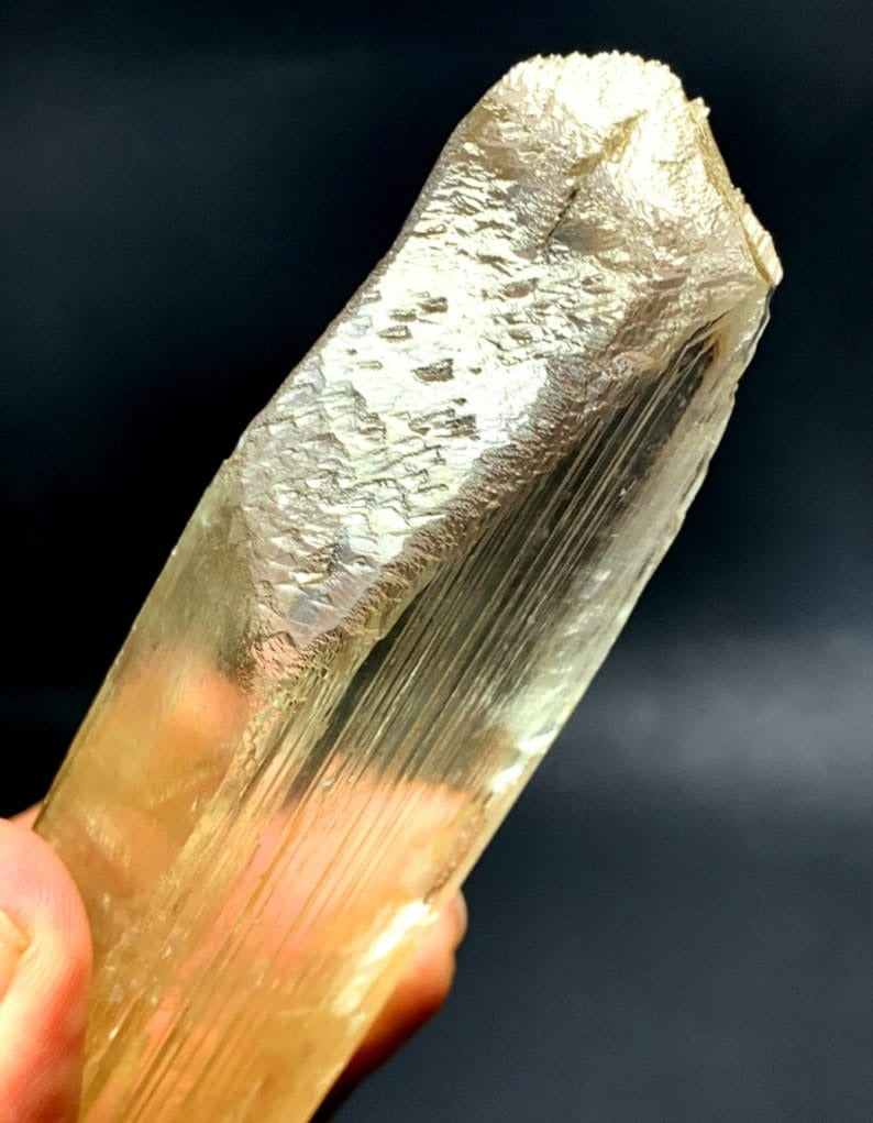 Natural Yellow Kunzite Crystal, Triphane Crystal, Kunzite Specimen, Spodumene Kunzite, Mineral Specimen, Crystal Specimen, 234 g