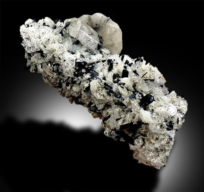 Apatite Crystal with Topaz Schorl and Albite Mineral Specimen from Skardu Pakistan - 294 g , 104*44 mm