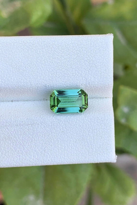 Bluish Green Tourmaline Gemstone Ring Making, Faceted Tourmaline Cut Stone, Loose Tourmaline Stone, Bluish Tourmaline var Elbaite, 2.25 CT