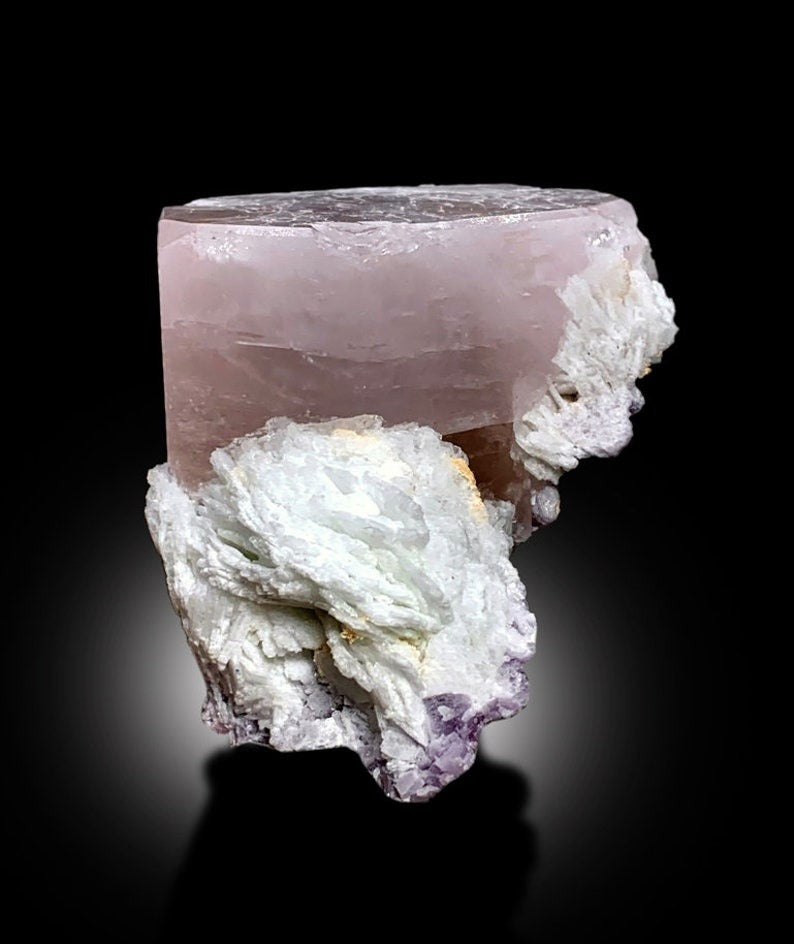 Morganite Specimen, Morganite Crystal, Morganite on Albite, Raw Morganite, Morganite stone, Mineral Specimen, Raw Gemstone, 209 g