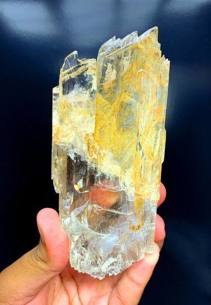Natural Yellow Color Triphane Kunzite with Complex Mountain Shape Terminations, Kunzite Gemstone, Spodumene Kunzite Crystal - 550 gram
