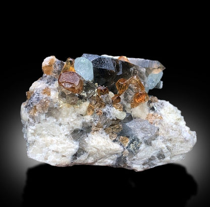 Natural Topaz Crystals With Aquamarines Quartz and Feldspar Mineral Specimen From Skardu Pakistan - 424 gram