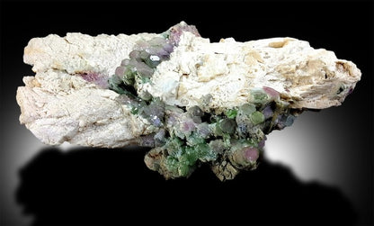 Watermelon Tourmaline Crystals on Feldspar, Natural Tourmaline, Tourmaline Stone, Tourmaline from Paprock Afghanistan - 451 Gram