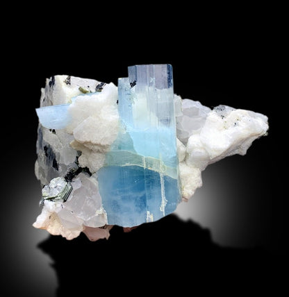 Sky Blue Aquamarines With Mica, Schorl and Feldspar Mineral Specimen From Shigar Valley Skardu Pakistan - 723 gram