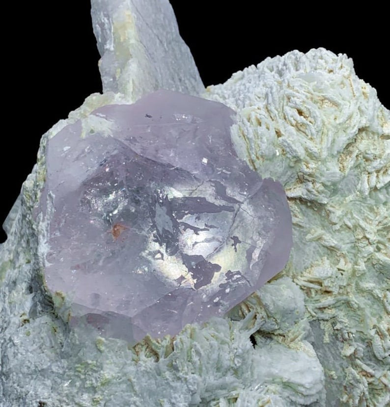 Pink Morganite Crystal with Cleavlandite Albite, Morganite Specimen, Morganite Stone, Morganite From Afghanistan, 1770 g, 149*116*101 mm