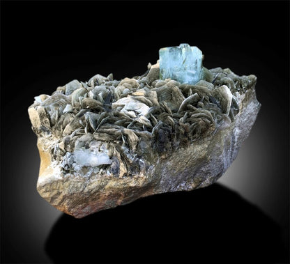 Natural top grade aquamarine crystal specimen Gilgit-Baltistan Pakistan
8.5kg aquamarine specimen largest collection piece