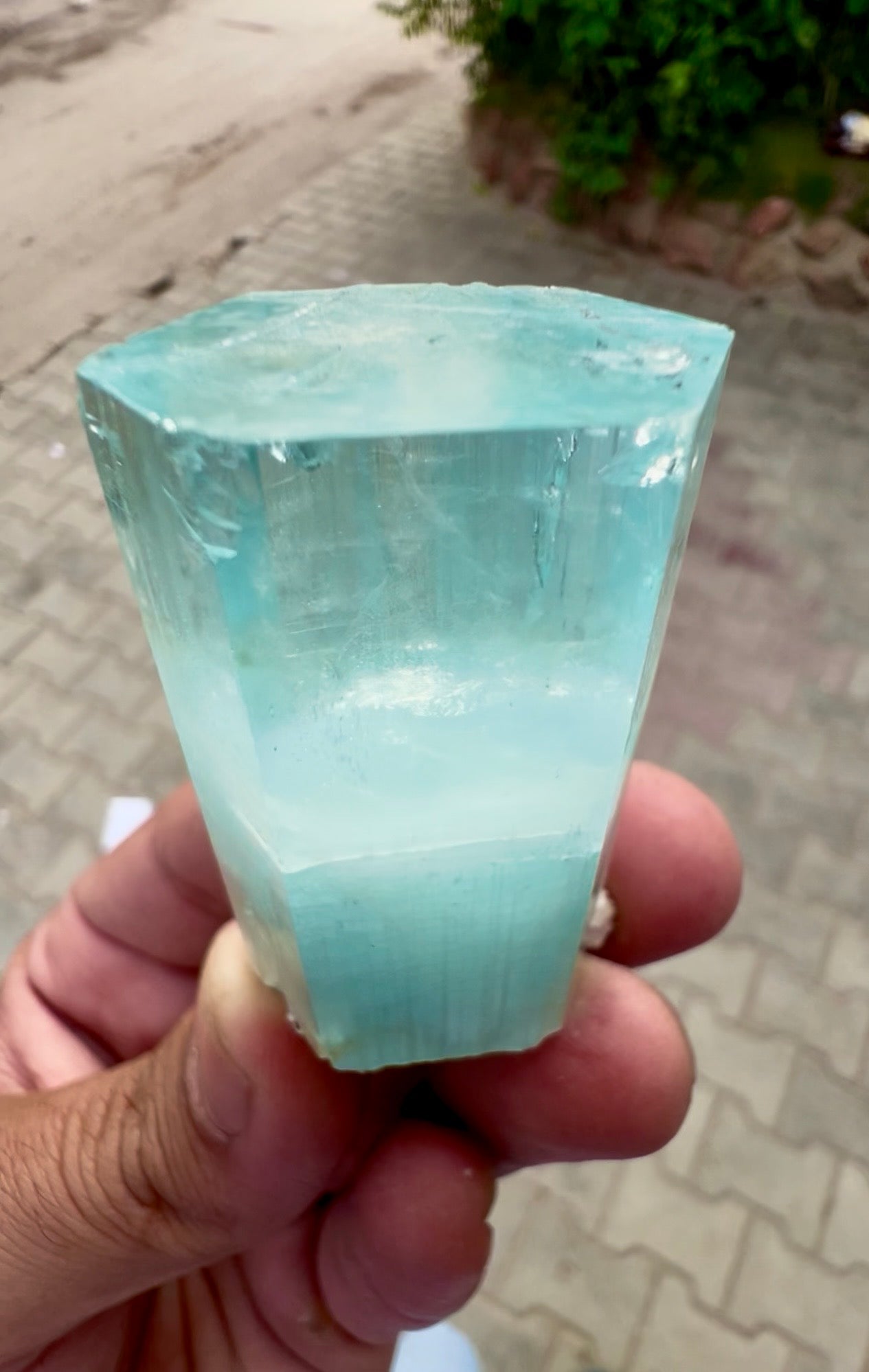 Aquamarine Crystal, Aquamarine Specimen from Pakistan, 68 gram